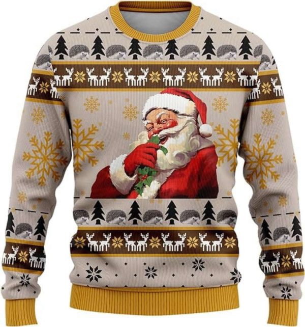 Men’s Ugly Christmas Sweaters, Santa Claus Mens Sweater Gift For Christmas