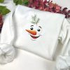 Christmas Snowman Face Machine Embroidery Sweatshirt,…