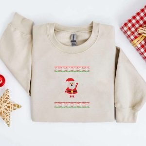 Embroidered Christmas Santa Sweatshirt, Christmas Embroidered…