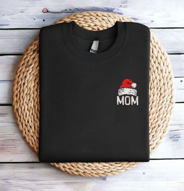 Embroidered Christmas Sweatshirt, Mom Christmas Sweatshirt For Christmas