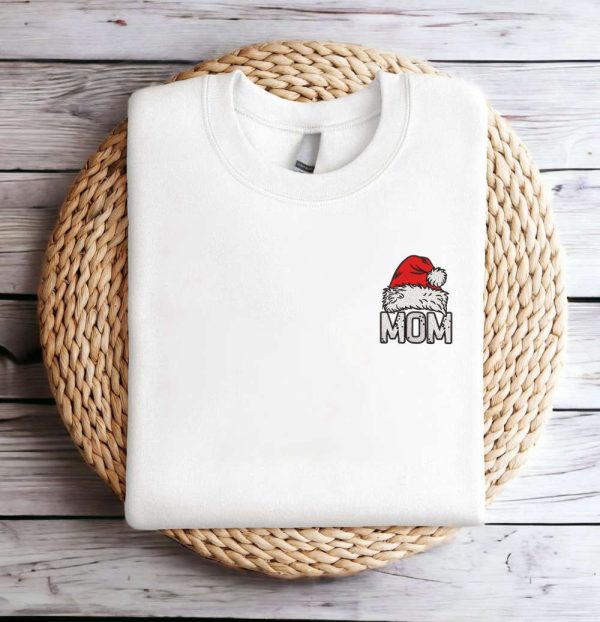 Embroidered Christmas Sweatshirt, Mom Christmas Sweatshirt For Christmas