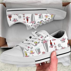 Bartender Flower Watercolor Low Top Shoes…