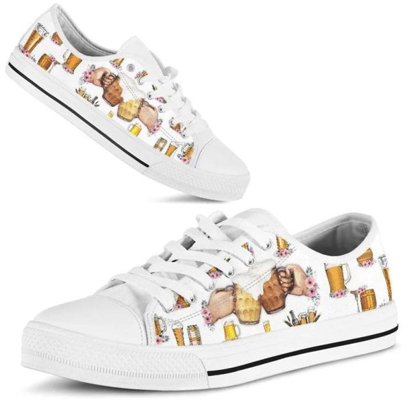 Beer Hobby Flower Watercolor Low Top Shoes – Low Top Shoes Mens, Women