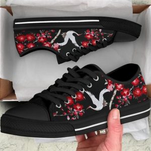 Bird Cherry Blossom Low Top Shoes…