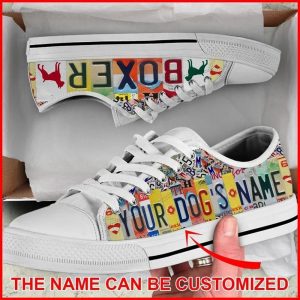 Boxer Dog License Plates Personalized Canvas Low Top Shoes Low Top Shoes Mens Women 2 ftrdil.jpg
