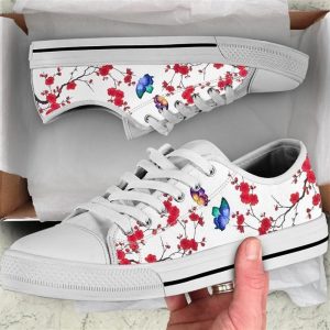Butterfly Cherry Blossom Low Top Shoes Low Top Shoes Mens Women 1 tvngqm.jpg