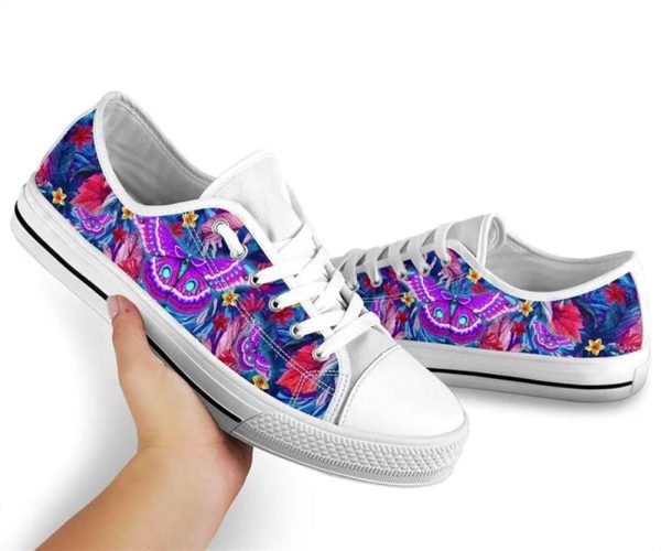 Butterfly Colorful Watercolor Low Top Shoes – Low Top Shoes Mens, Women