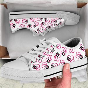 Dog Heart Patterns Canvas Low Top Shoes Low Top Shoes Mens Women 2 pxetun.jpg