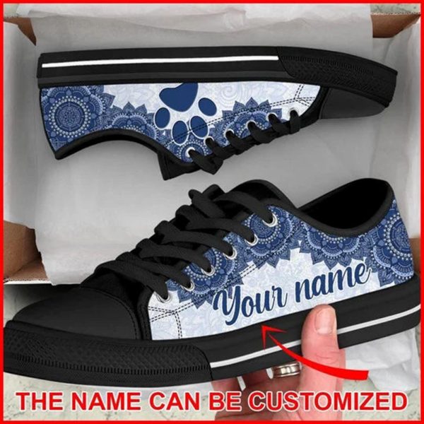 Dog Mandala Luxury Personalized Canvas Low Top Shoes – Low Top Shoes Mens, Women