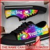 Dog Mom Bekind Tie Dye Personalized Canvas Low Top Shoes – Low Top Shoes Mens, Women