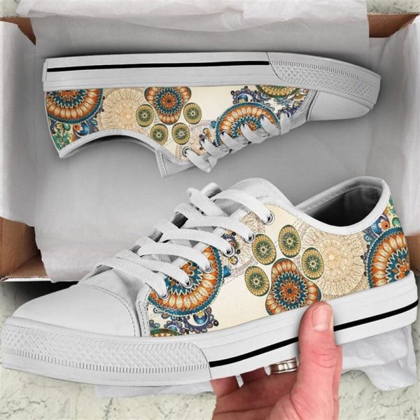 Dog Paw Ethnic Style Canvas Low Top Shoes – Low Top Shoes Mens, Women