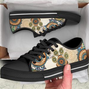 Dog Paw Ethnic Style Canvas Low Top Shoes Low Top Shoes Mens Women 2 hzssmk.jpg