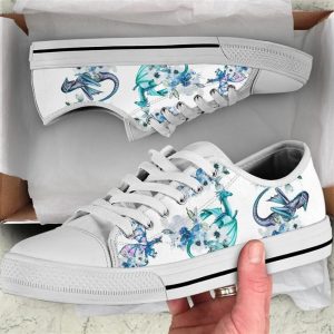 Dragon Watercolor Low Top Shoes –…
