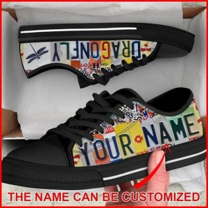 Dragonfly License Plates Personalized Canvas Low Top Shoes Low Top Shoes Mens Women 1 zjl0qo.jpg