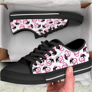 Elephant Heart Patterns Canvas Low Top…