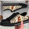 Horse Pattern Brown Canvas Low Top…