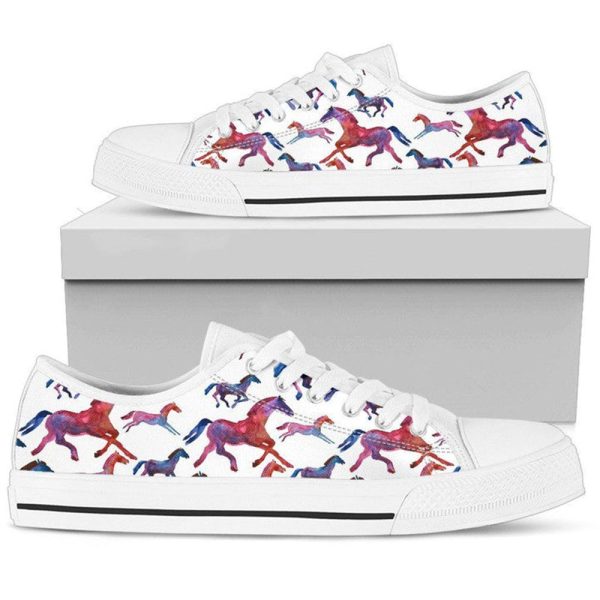 Horse Watercolor Low Top Shoes – Low Top Shoes Mens, Women