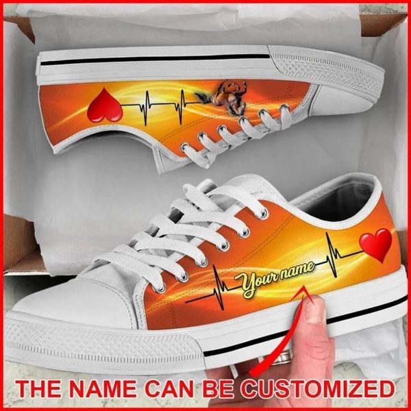 Horse With Heart Personalized Canvas Low Top Shoes – Low Top Shoes Mens, Women