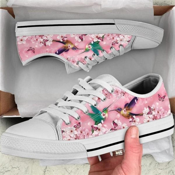 Hummingbird Cherry Blossom Low Top Shoes – Low Top Shoes Mens, Women