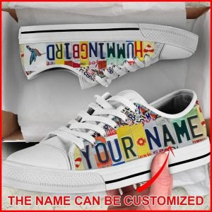 Hummingbird License Plates Personalized Canvas Low Top Shoes Low Top Shoes Mens Women 2 xhahxa.jpg