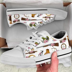 Hunting Tool Flower Watercolor Low Top Shoes Low Top Shoes Mens Women 1 na0t20.jpg