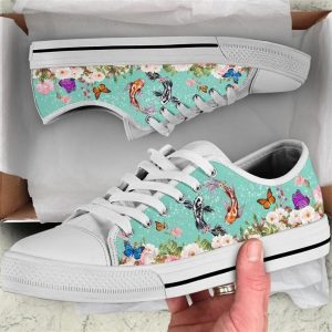Koi Fish Butterfly Flower Watercolor Low Top Shoes Low Top Shoes Mens Women 1 qki7zz.jpg