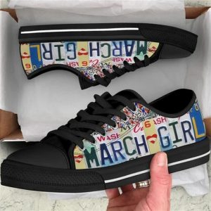 March Girl License Plates Canvas Low Top Shoes Low Top Shoes Mens Women 1 tvsro7.jpg