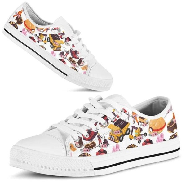 Miner Hobby Flower Watercolor Low Top Shoes – Low Top Shoes Mens, Women