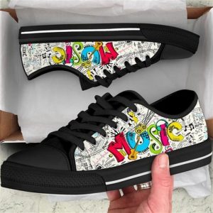 Music Street Funny Icon Canvas Low Top Shoes Low Top Shoes Mens Women 1 mqlx7y.jpg