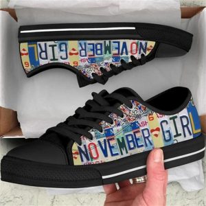 November License Plates Canvas Low Top…