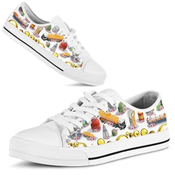 Oiler Hobby Flower Watercolor Low Top Shoes – Low Top Shoes Mens, Women