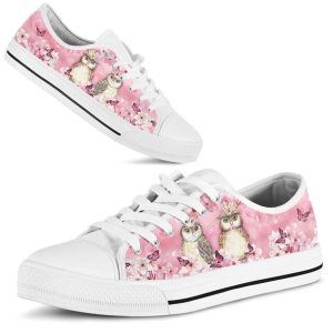 Owl Cherry Blossom Low Top Shoes Low Top Shoes Mens Women 2 bz8hp6.jpg