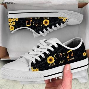 Peace Love Music Low Top Shoes…