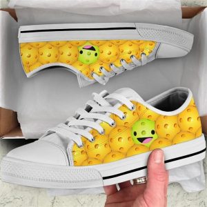 Pickleball Funny Smiley Canvas Low Top Shoes Low Top Shoes Mens Women 2 tlhyz7.jpg
