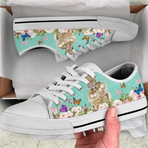 Rabbit Butterfly Flower Watercolor Low Top Shoes Low Top Shoes Mens Women 1 p3a5t6.jpg