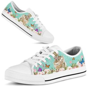 Rabbit Butterfly Flower Watercolor Low Top Shoes Low Top Shoes Mens Women 2 nf87z6.jpg