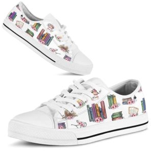 Reading Flower Watercolor Low Top Shoes Low Top Shoes Mens Women 2 f5dyuf.jpg