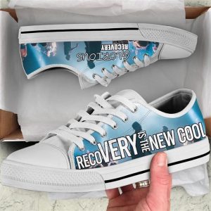 Recovery Is The New Cool Canvas Low Top Shoes Low Top Shoes Mens Women 2 sjlrqf.jpg