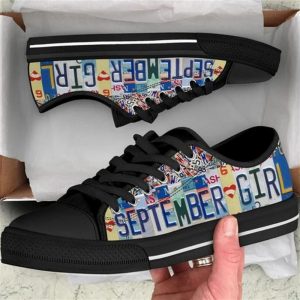 September License Plates Canvas Low Top…