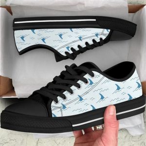 Shark Fin Watercolor Low Top Shoes…