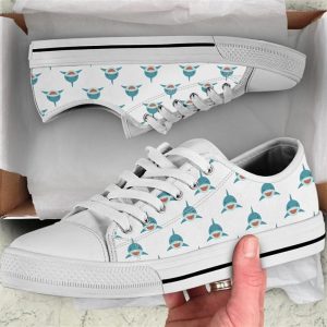 Shark Pattern Low Top Shoes –…