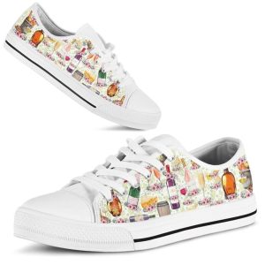 Wine Hobby Flower Watercolor Low Top Shoes Low Top Shoes Mens Women 2 aznnbs.jpg