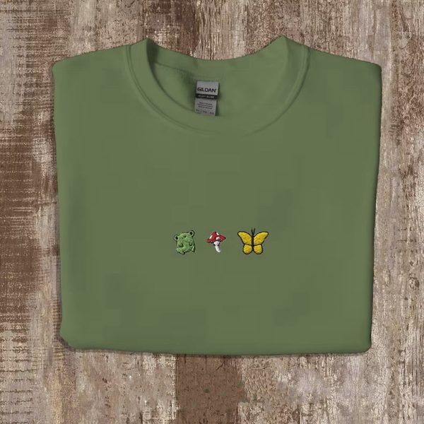 A-Frame Cabin Embroidered Sweatshirt 2D Crewneck Sweatshirt Gift For Family
