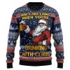 HT100102 Aint No Laws When You’re Drinking With Claus Ugly Sweater