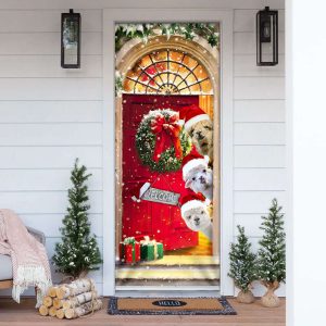 Alpaca Merry Christmas Door Cover Funny…