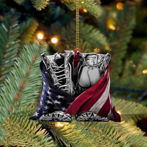 America Flag Boots Military Ornament Christmas…