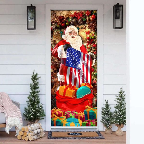 Santa Laughing Christmas Door Cover – Garage Door Christmas Decoration