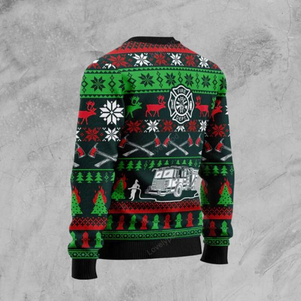 Awesome Firefighter Ugly Christmas Sweater – Best Gift For Christmas