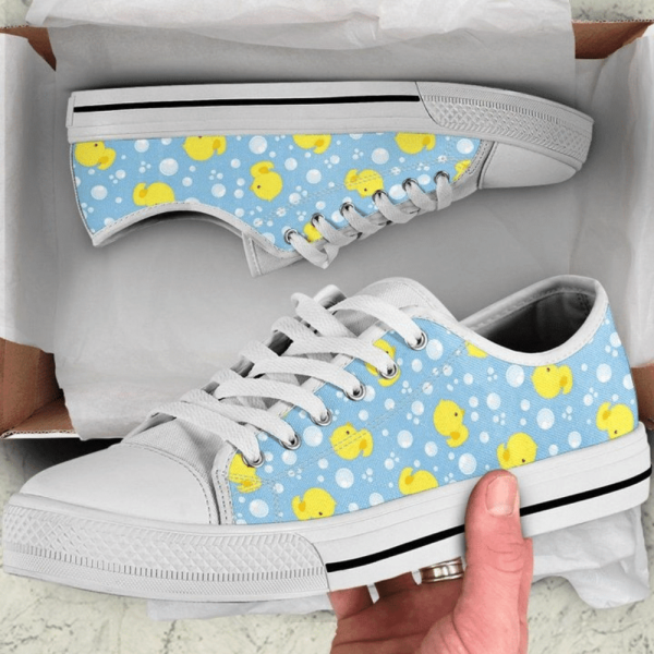 Baby Rubber Ducks In Water Pattern Low Top Shoes Sneaker PN205150Sb