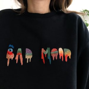 Bad mood Embroidered Sweatshirt 2D Crewneck…